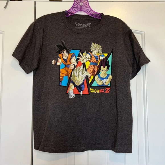 Dragon Ball Z Tops - Dragon Ball Z Anime Tee Characters Goku and Vegeta Super Saiyan Forms Desig, M